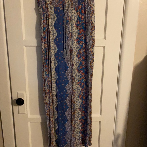Blue Printed Pants CLOSET CLEAR OUT - Picture 1 of 3